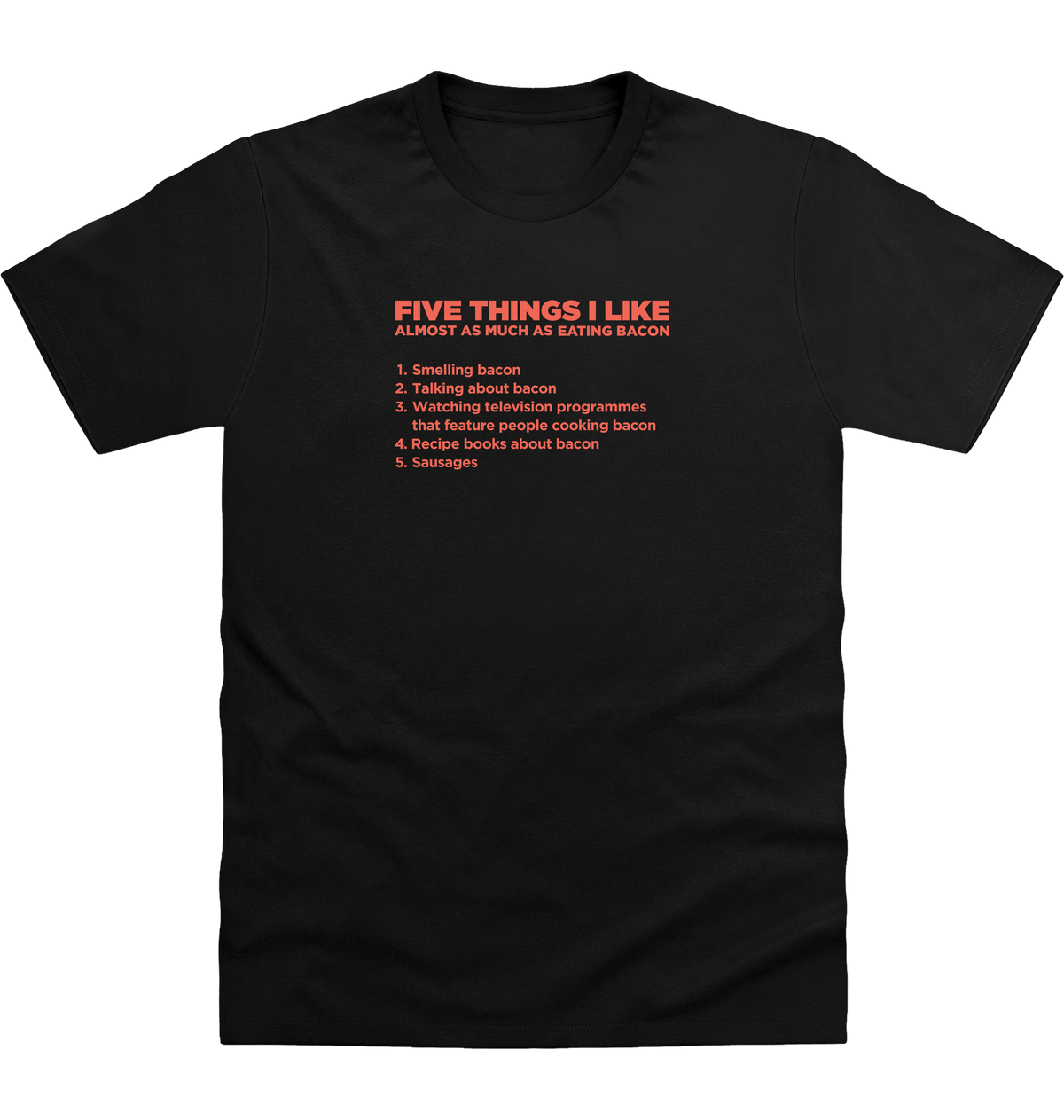 Deep Black Printed T-shirt Front