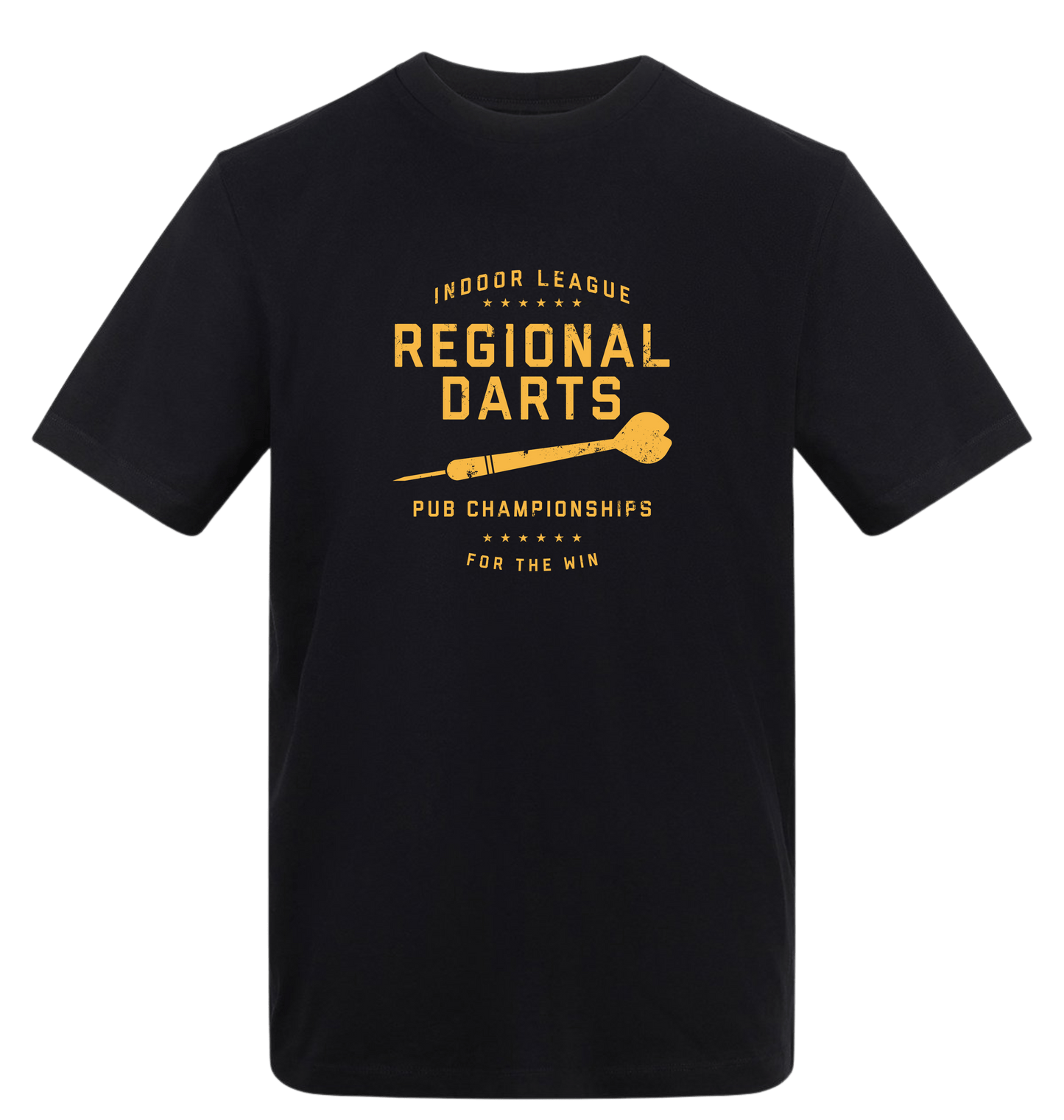 Deep Black Printed T-shirt Front