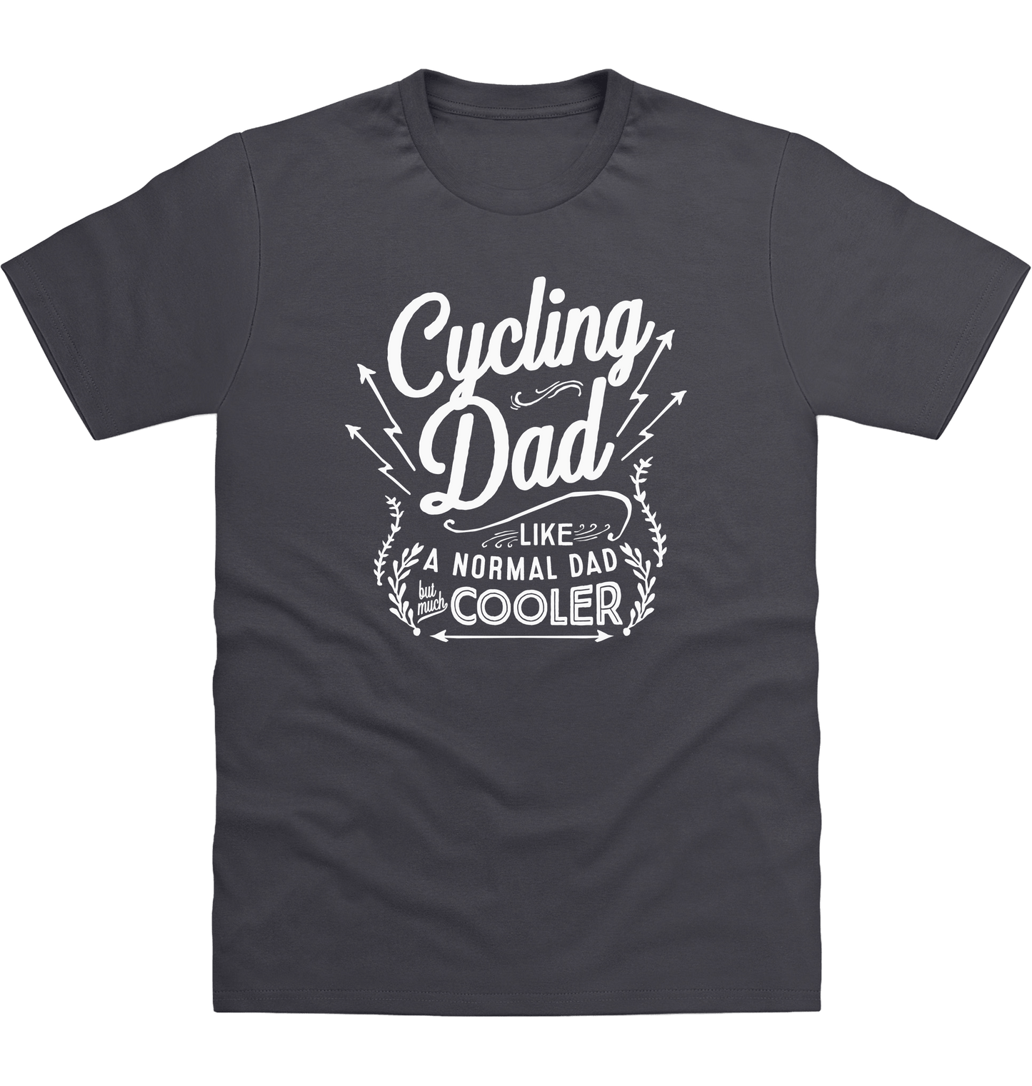 Solid Charcoal Printed T-shirt Front