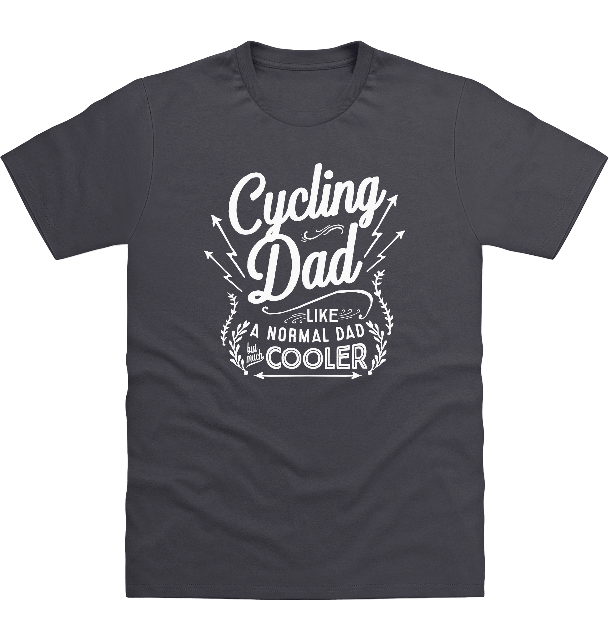 Solid Charcoal Printed T-shirt Front