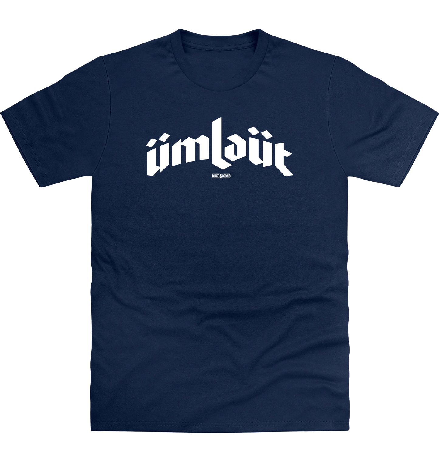 New French Navy Printed T-shirt Front