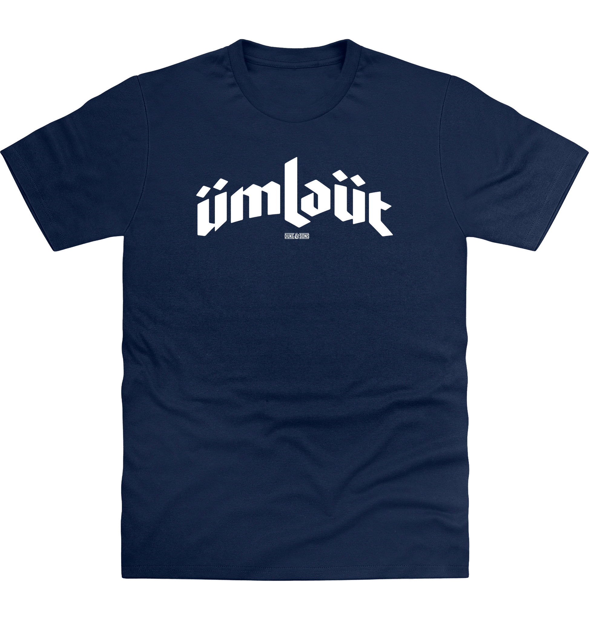 New French Navy Printed T-shirt Front
