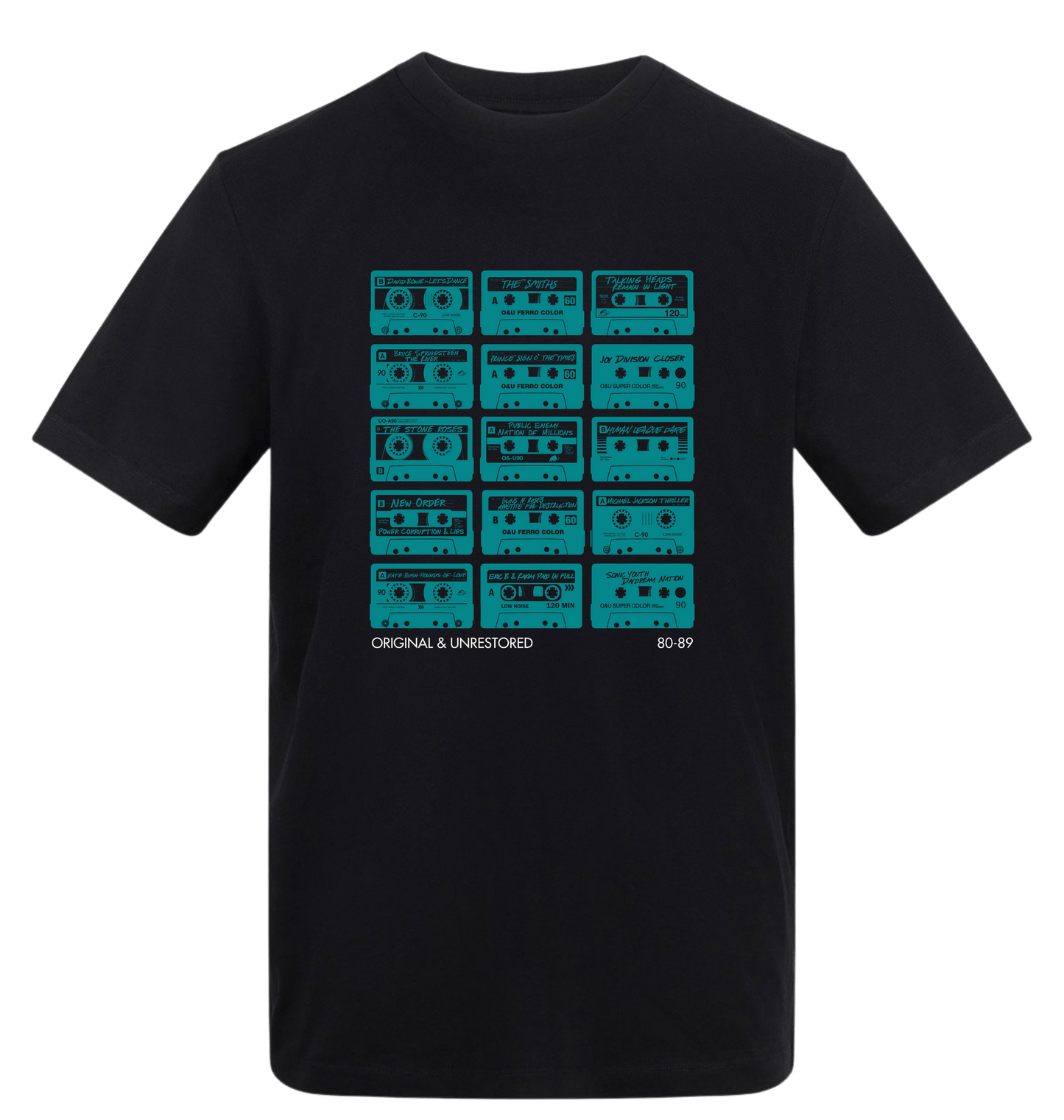 Deep Black Printed T-shirt Front