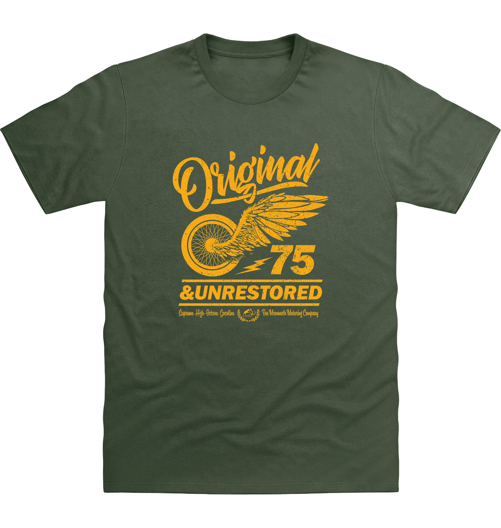 Earthy Green Printed T-shirt Front