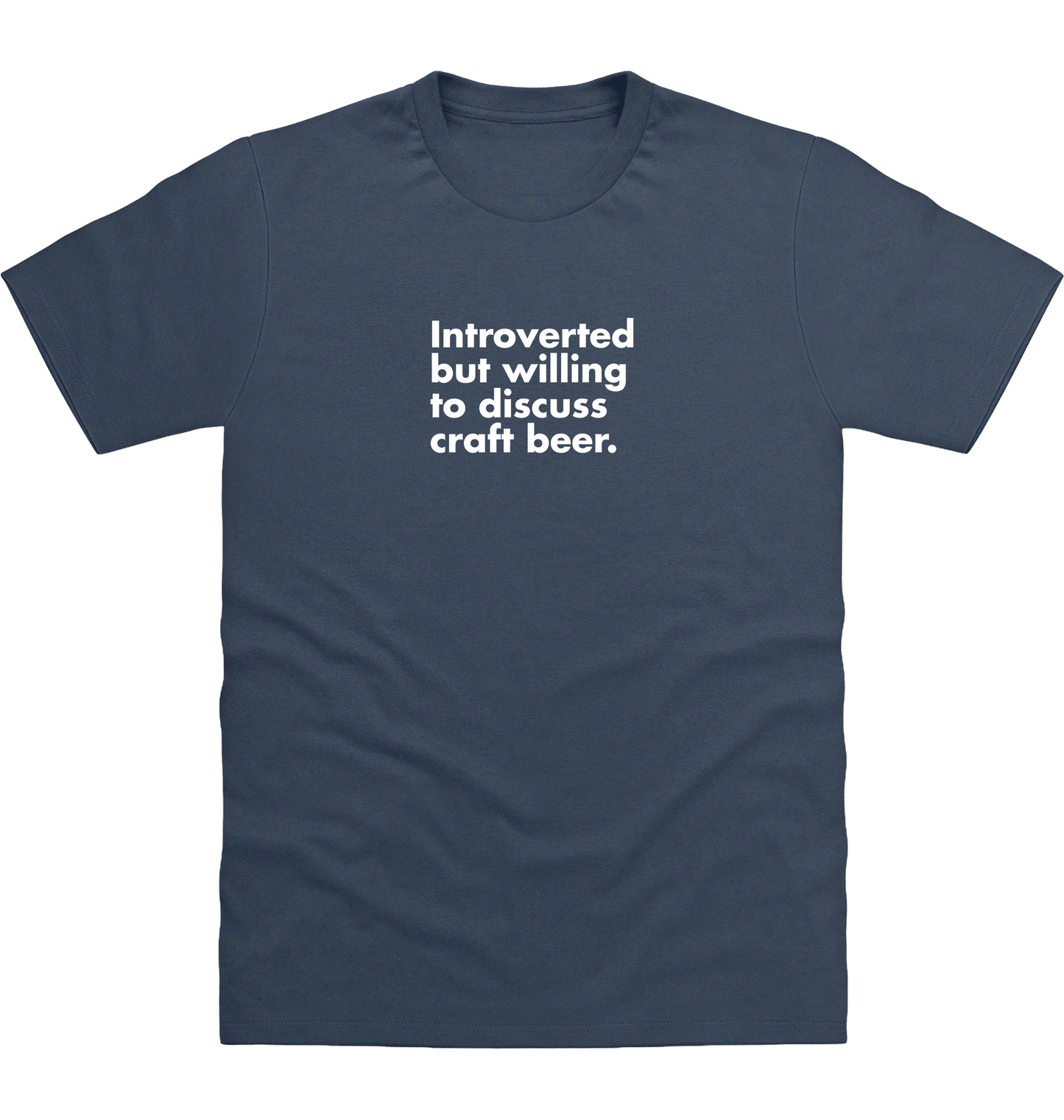 Airforce Blue Printed T-shirt Front