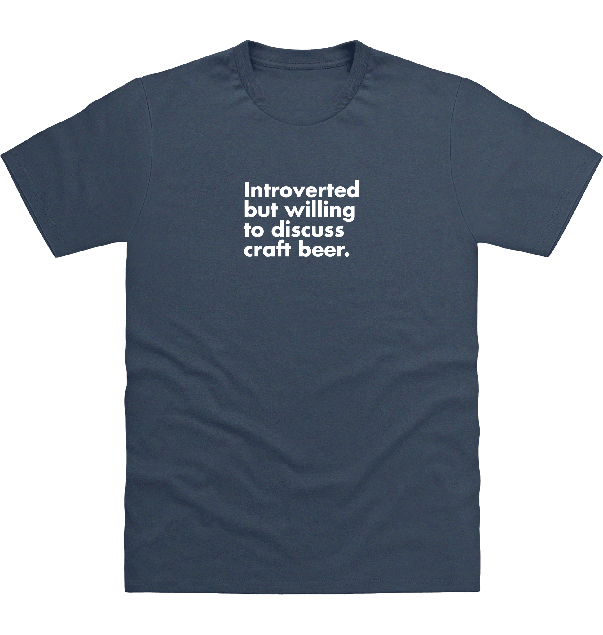 Airforce Blue Printed T-shirt Front