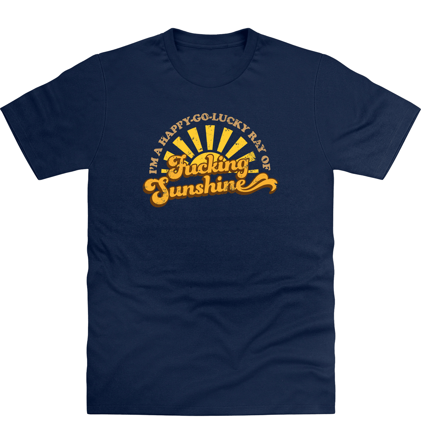 New French Navy Printed T-shirt Front