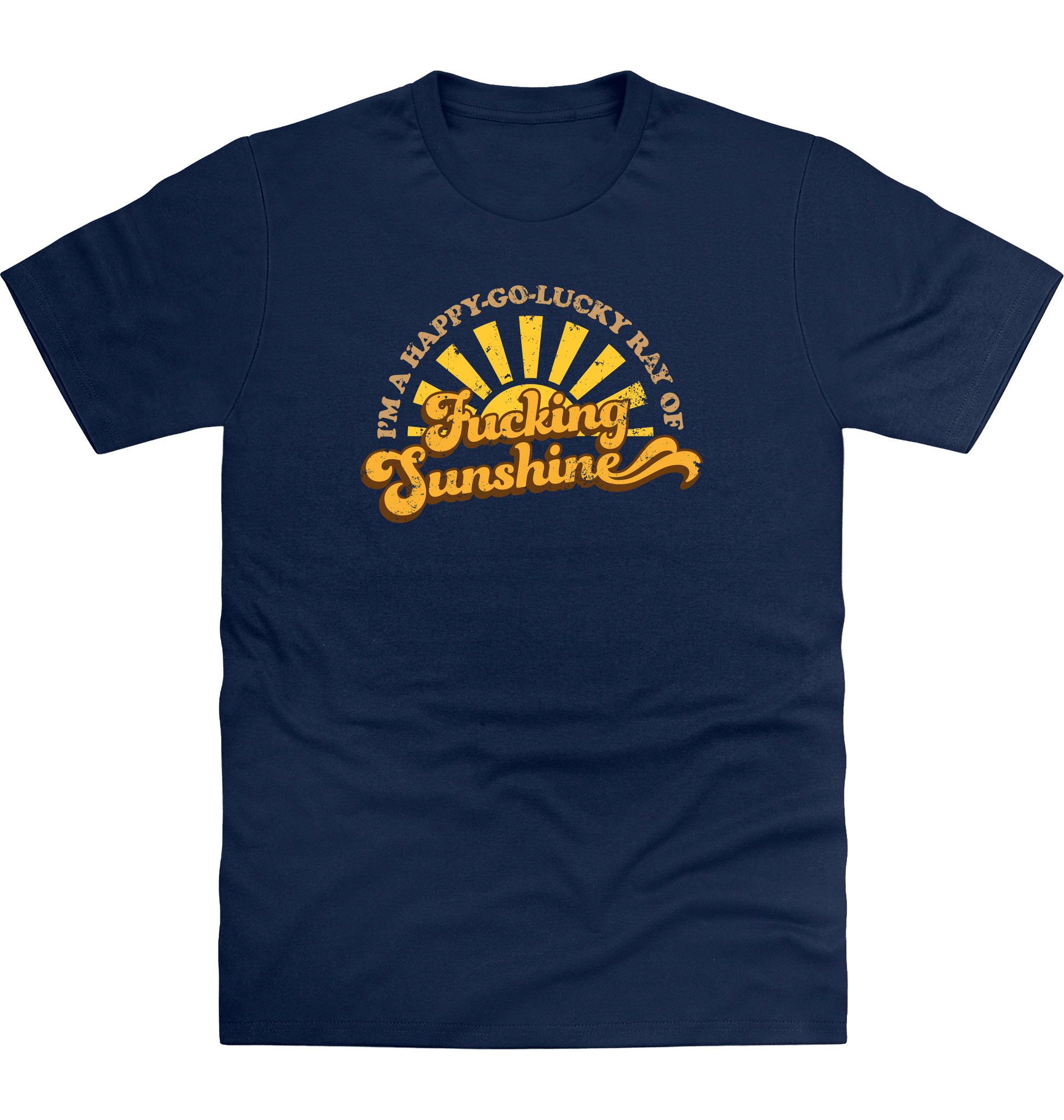 New French Navy Printed T-shirt Front