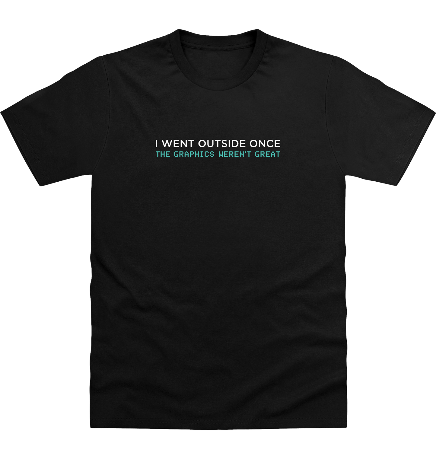Deep Black Printed T-shirt Front