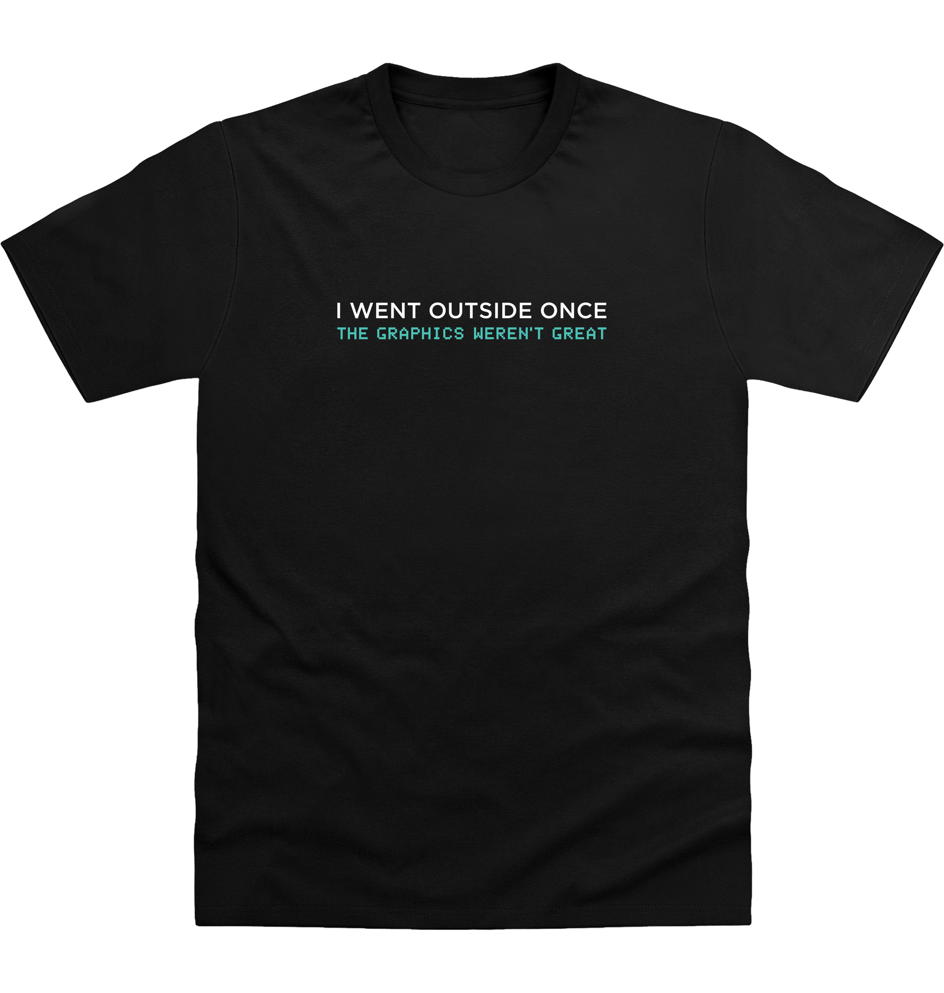 Deep Black Printed T-shirt Front