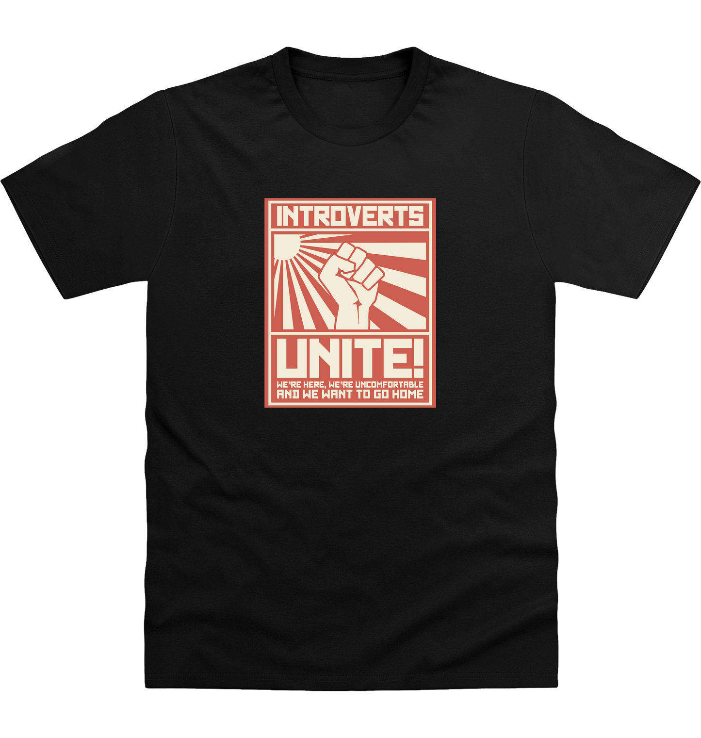 Deep Black Printed T-shirt Front