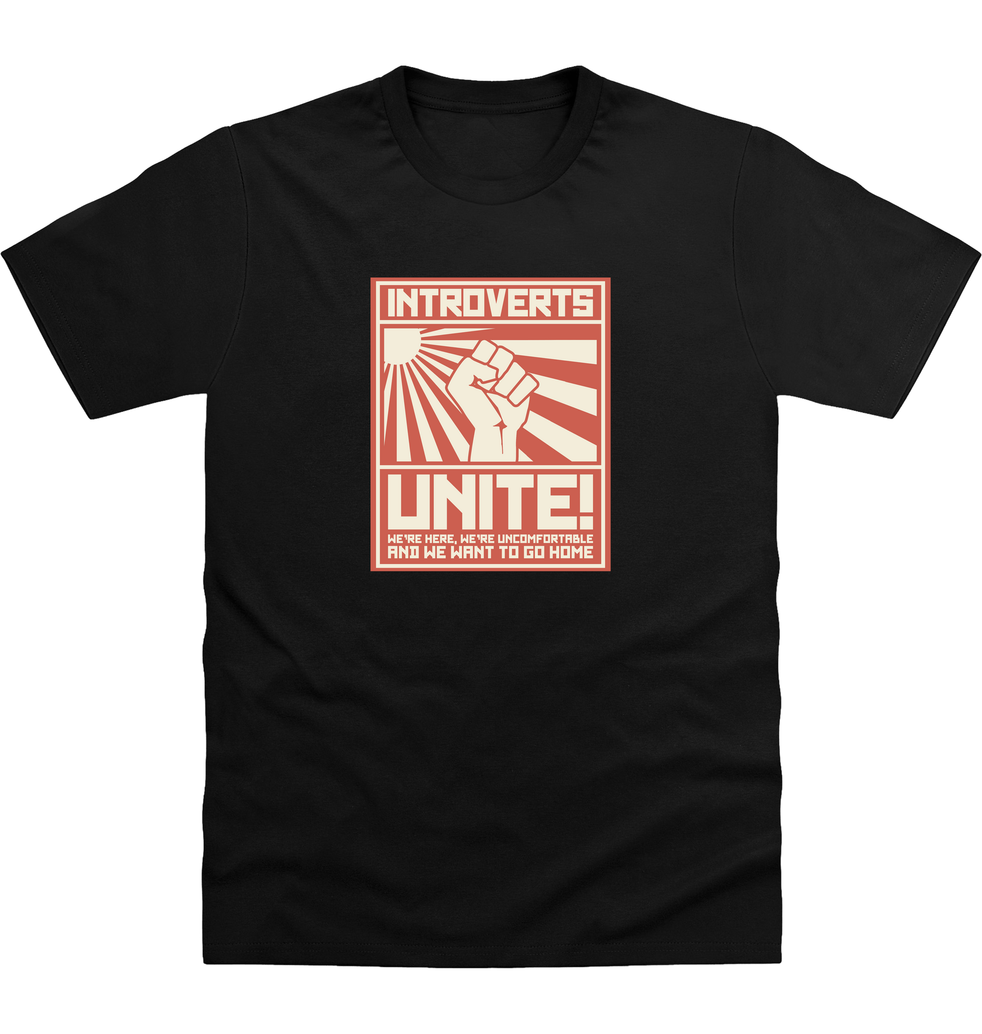 Deep Black Printed T-shirt Front