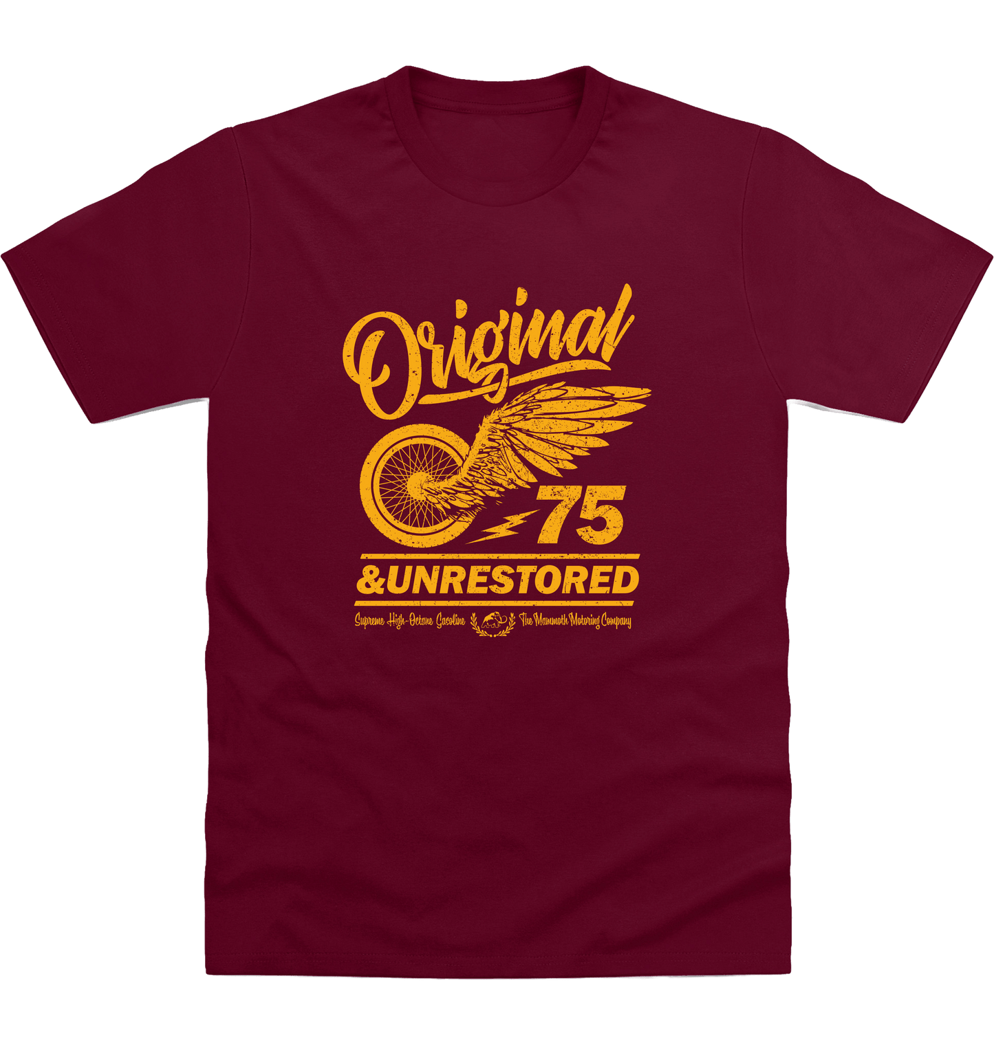 Burgundy Printed T-shirt Front
