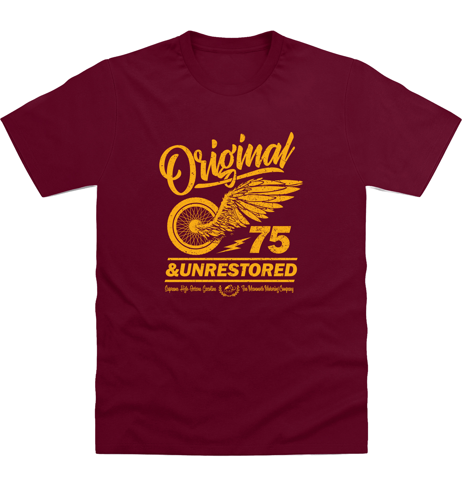 Burgundy Printed T-shirt Front