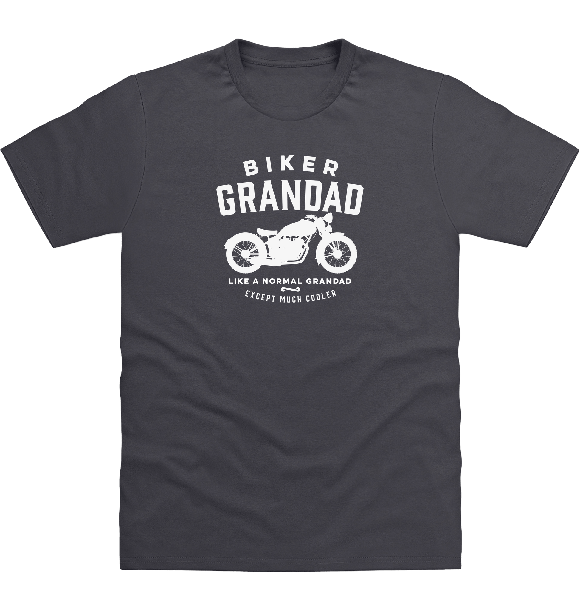 Solid Charcoal Printed T-shirt Front