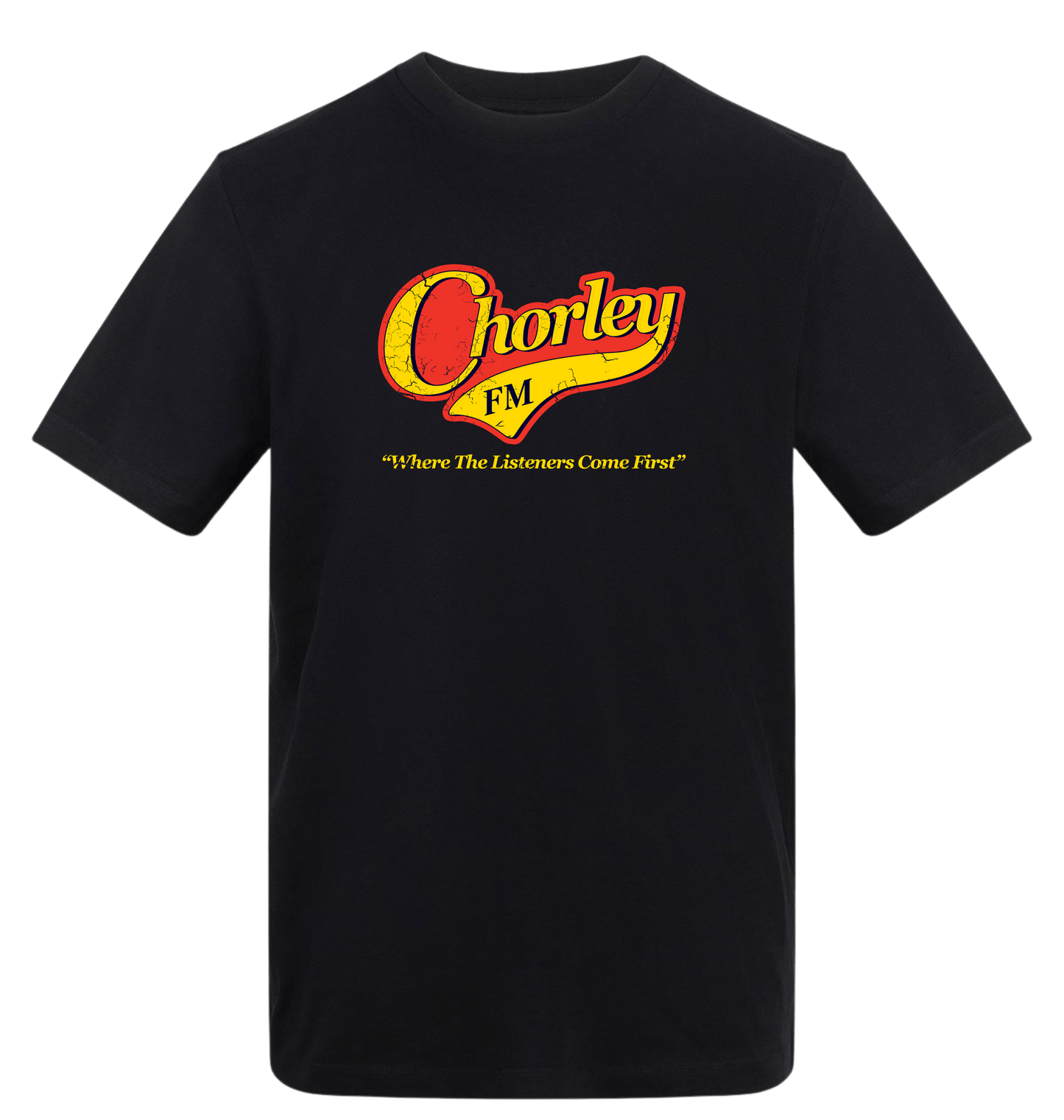 Deep Black Printed T-shirt Front
