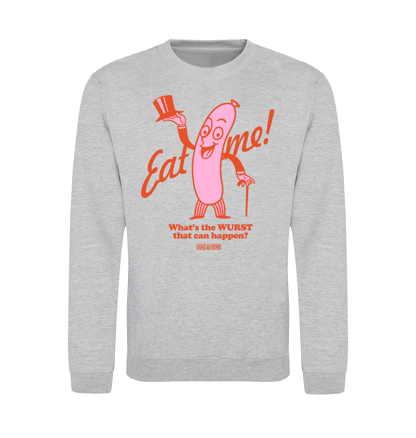 Heather Grey Printed Sweater Front