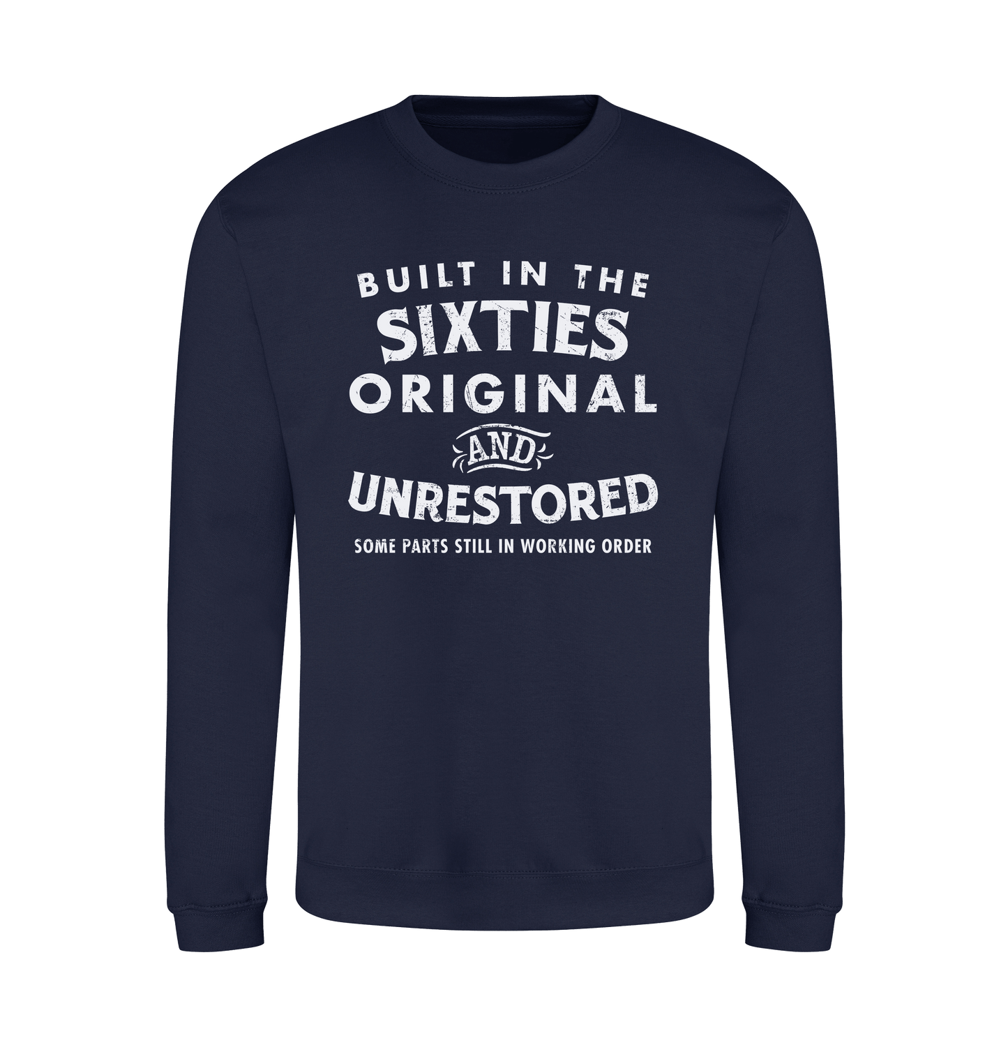 Oxford Navy Printed Sweater Front