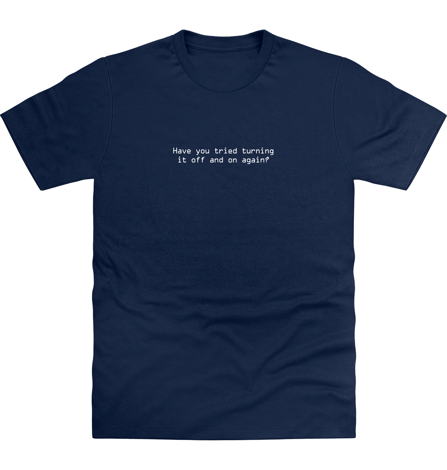New French Navy Printed T-shirt Front
