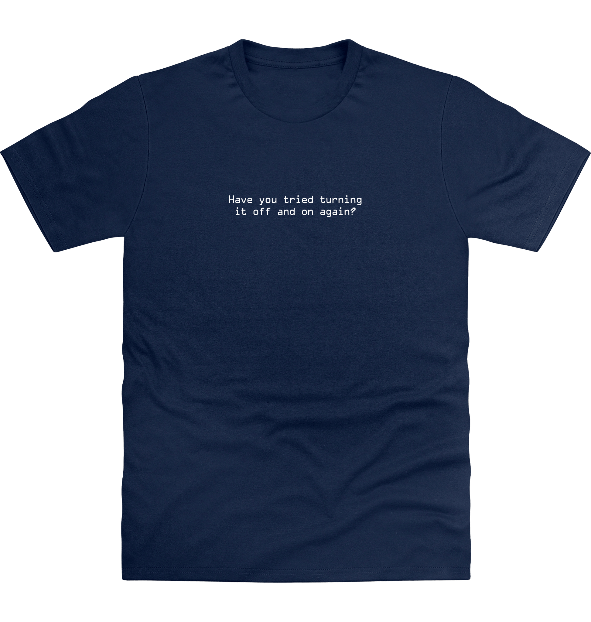 New French Navy Printed T-shirt Front
