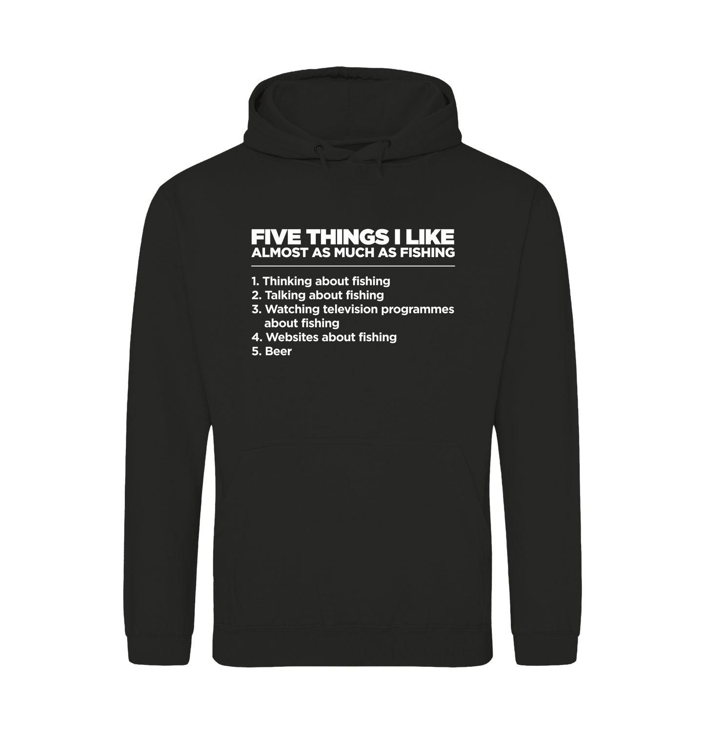 Jet Black Printed Hoody Front
