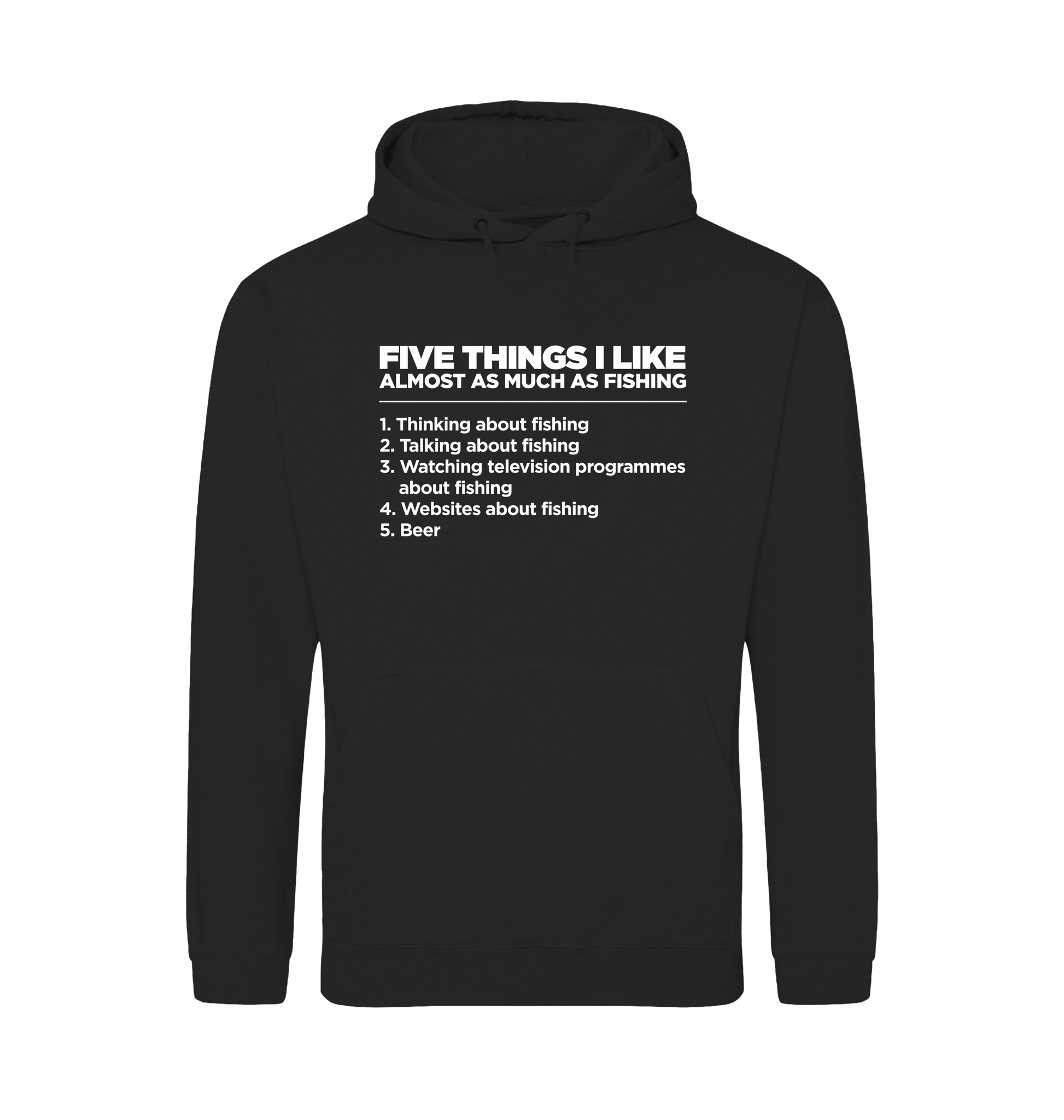Jet Black Printed Hoody Front