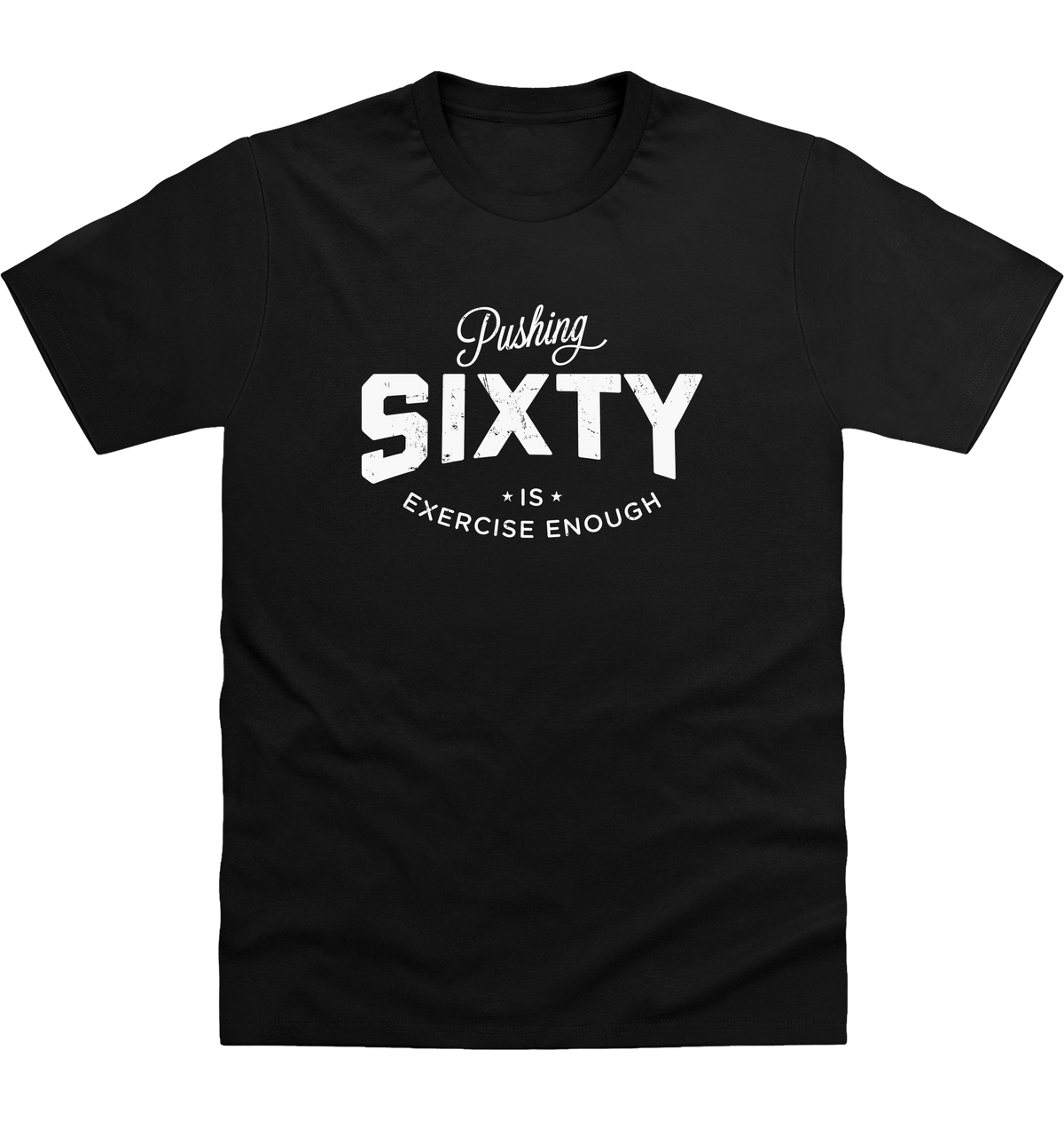 Deep Black Printed T-shirt Front