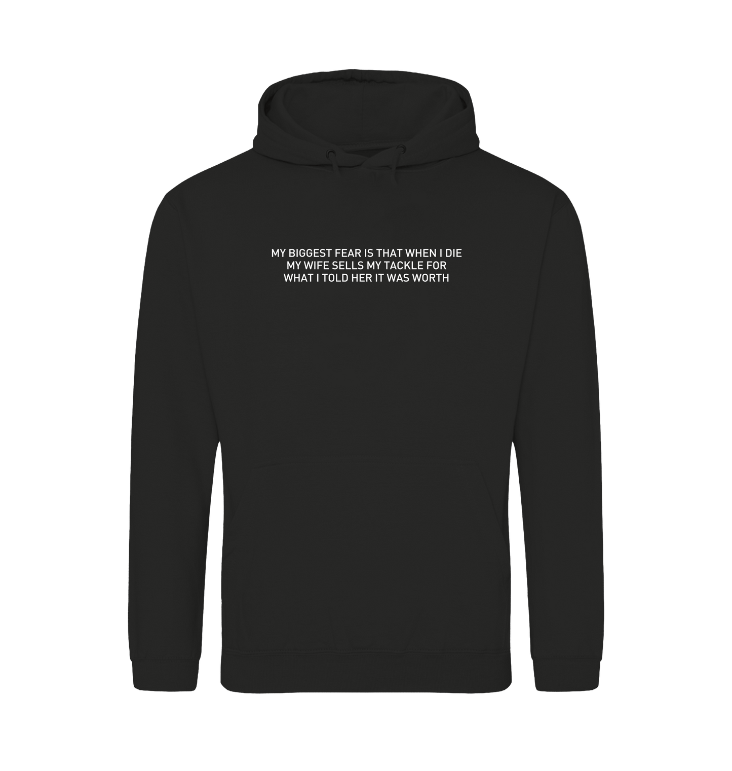 Jet Black Printed Hoody Front