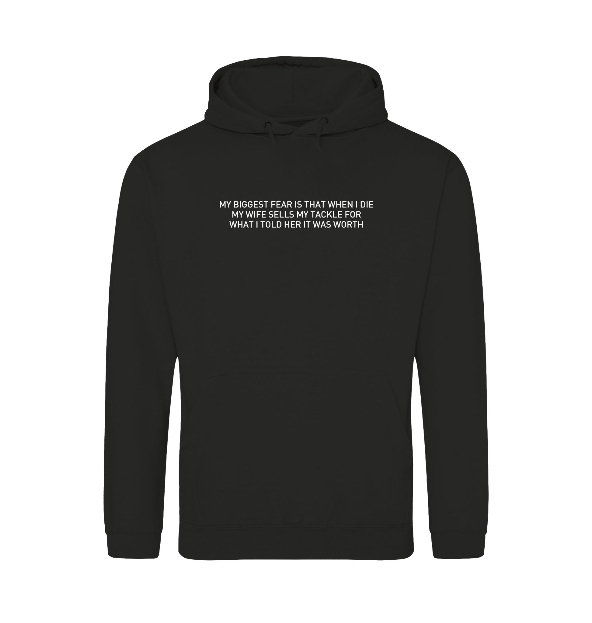 Jet Black Printed Hoody Front