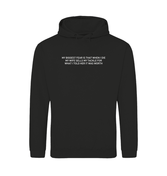 Jet Black Printed Hoody Front