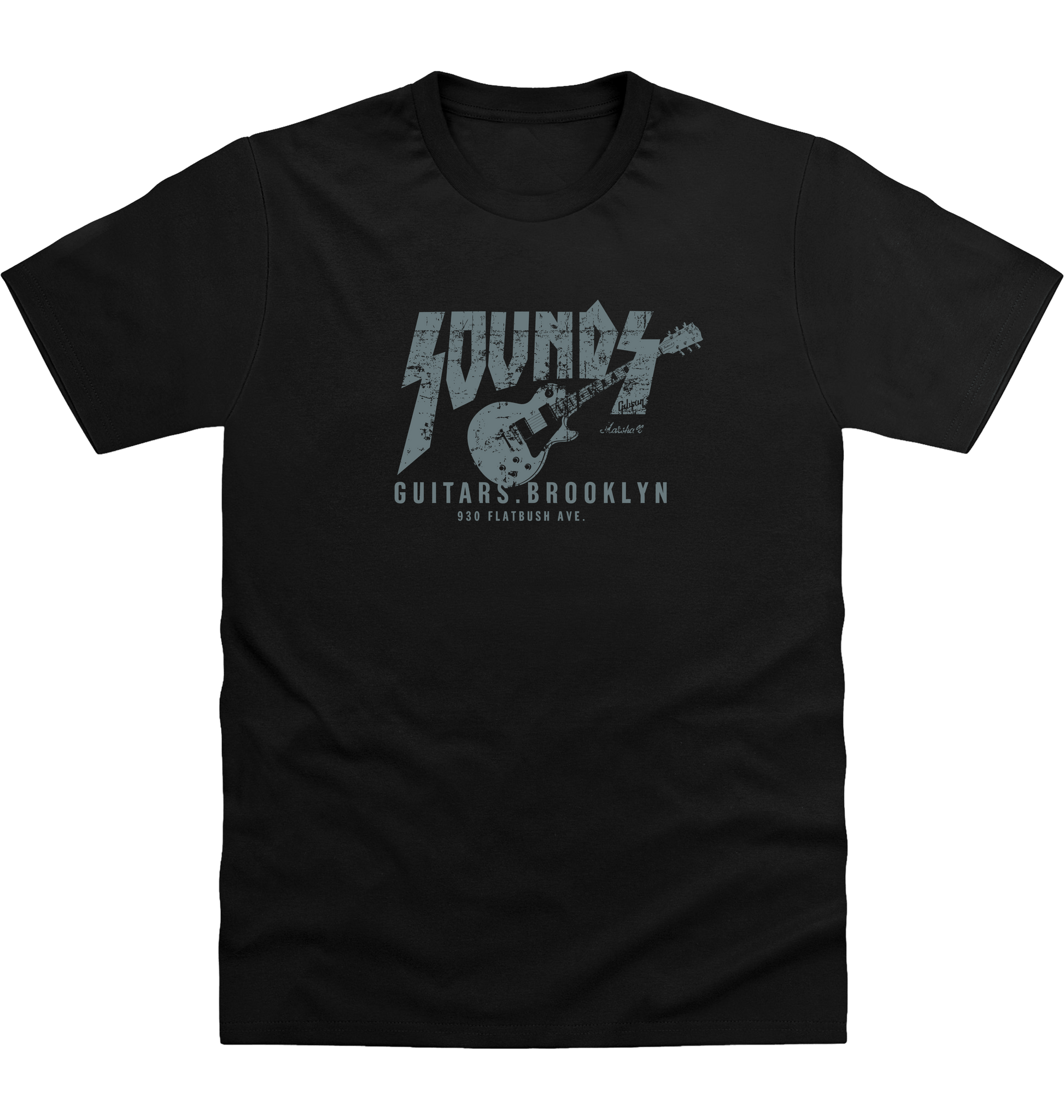Deep Black Printed T-shirt Front