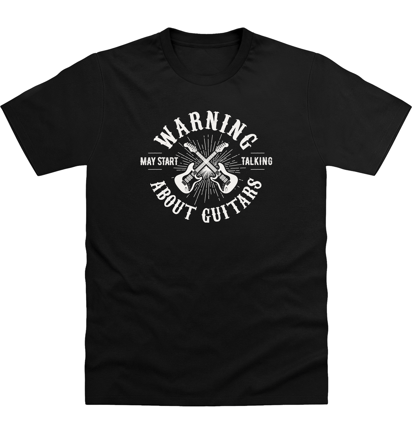 Deep Black Printed T-shirt Front