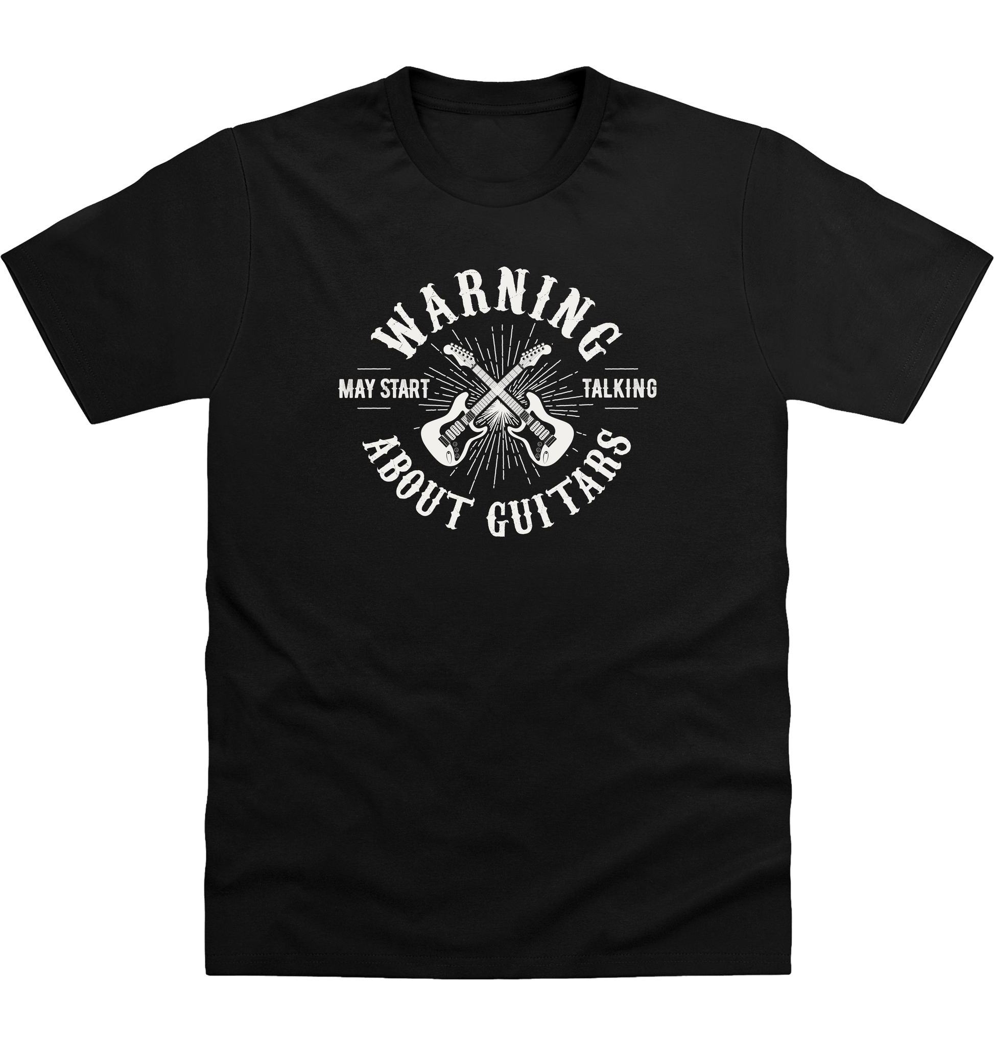 Deep Black Printed T-shirt Front
