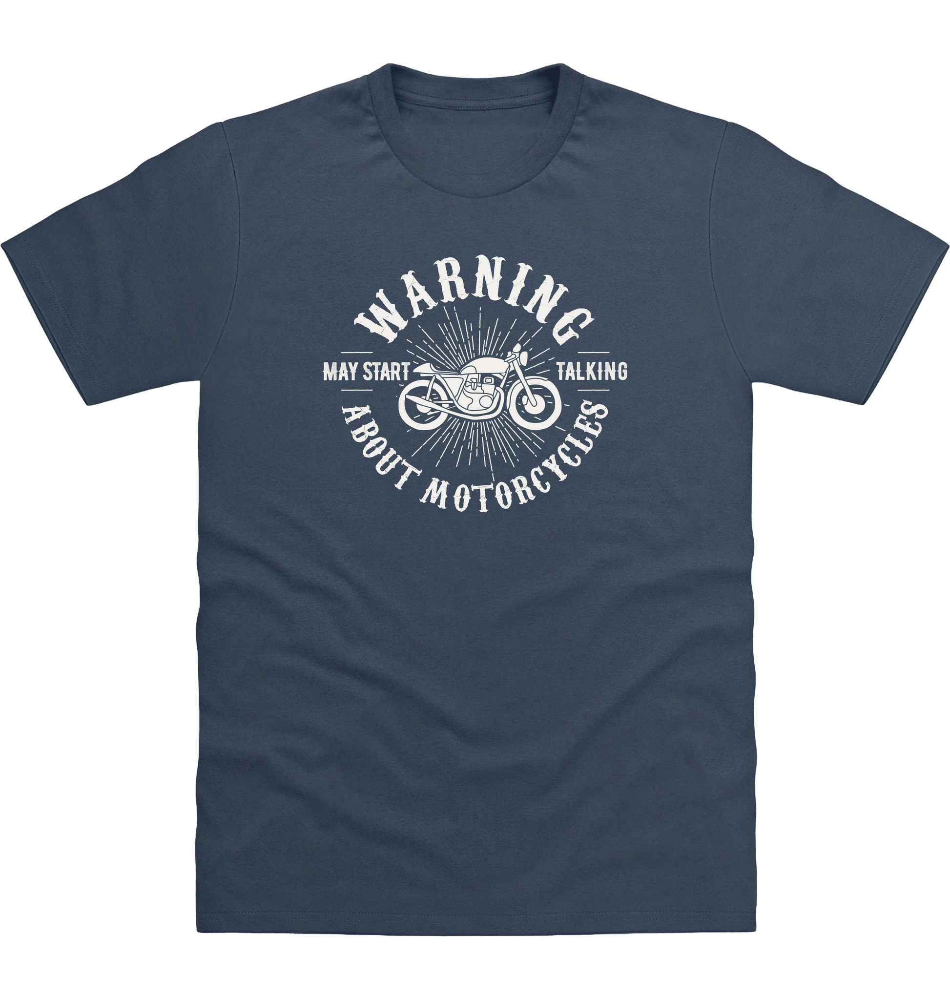 Airforce Blue Printed T-shirt Front