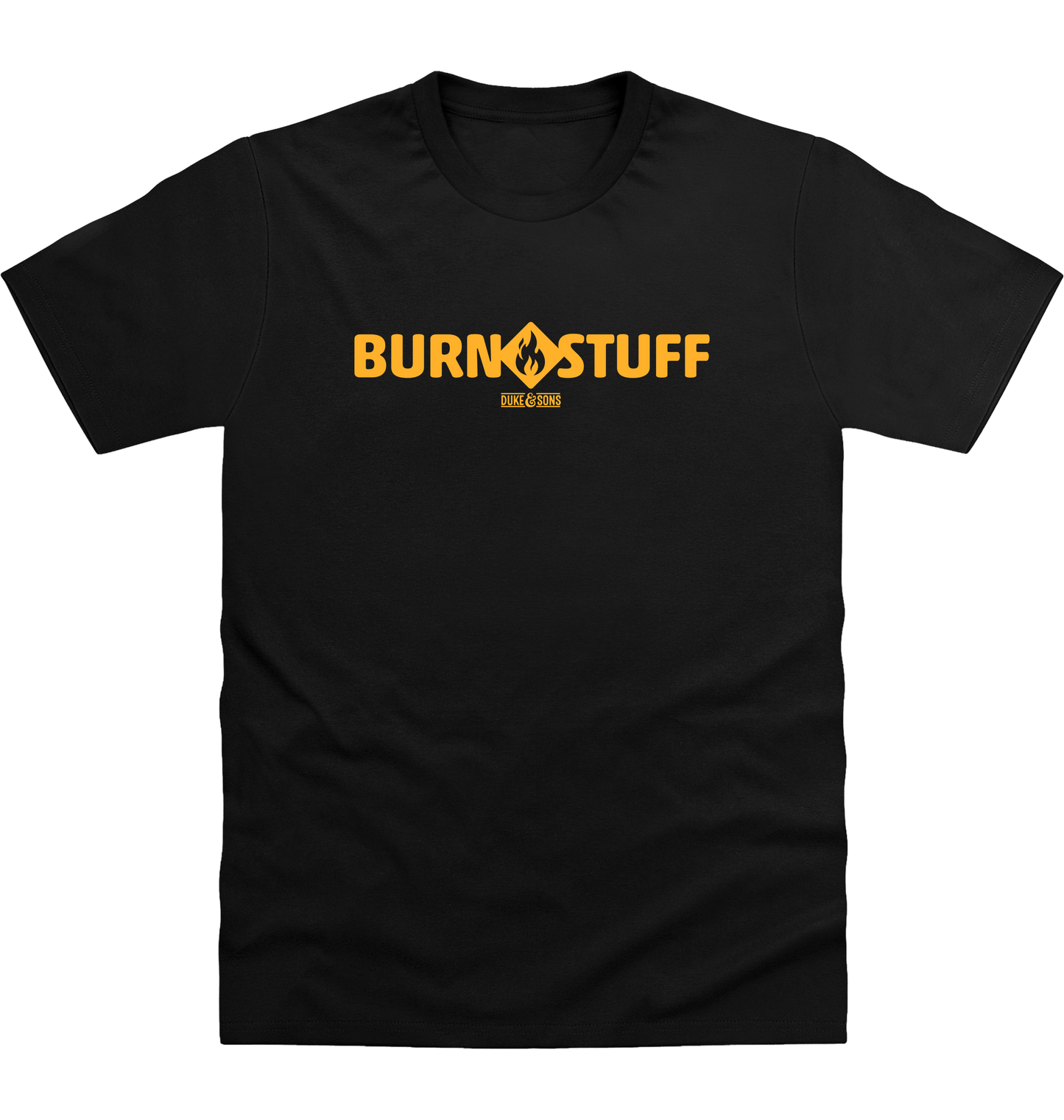 Deep Black Printed T-shirt Front
