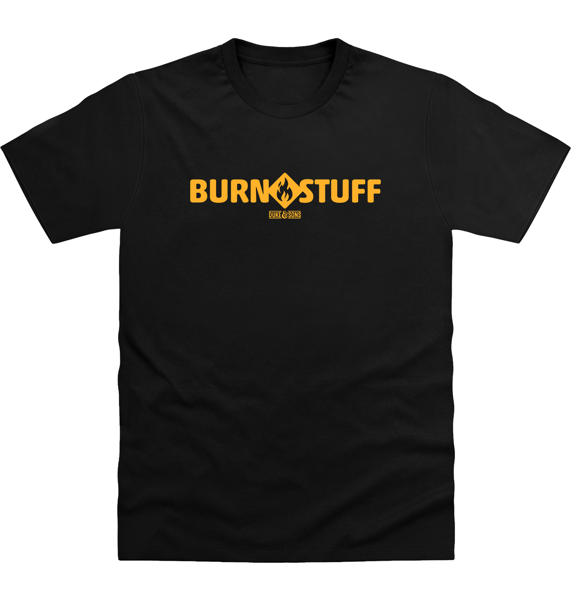 Deep Black Printed T-shirt Front