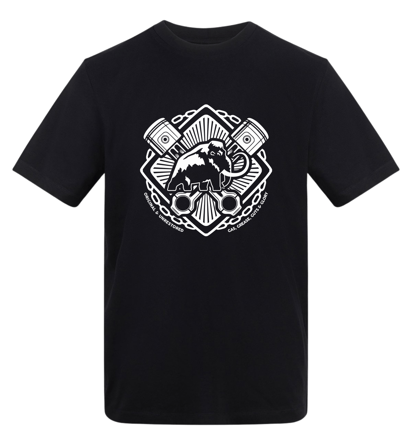 Deep Black Printed T-shirt Front
