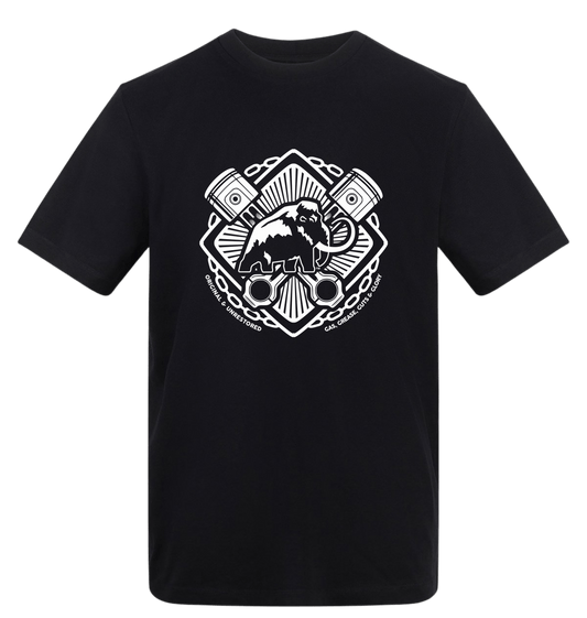 Deep Black Printed T-shirt Front