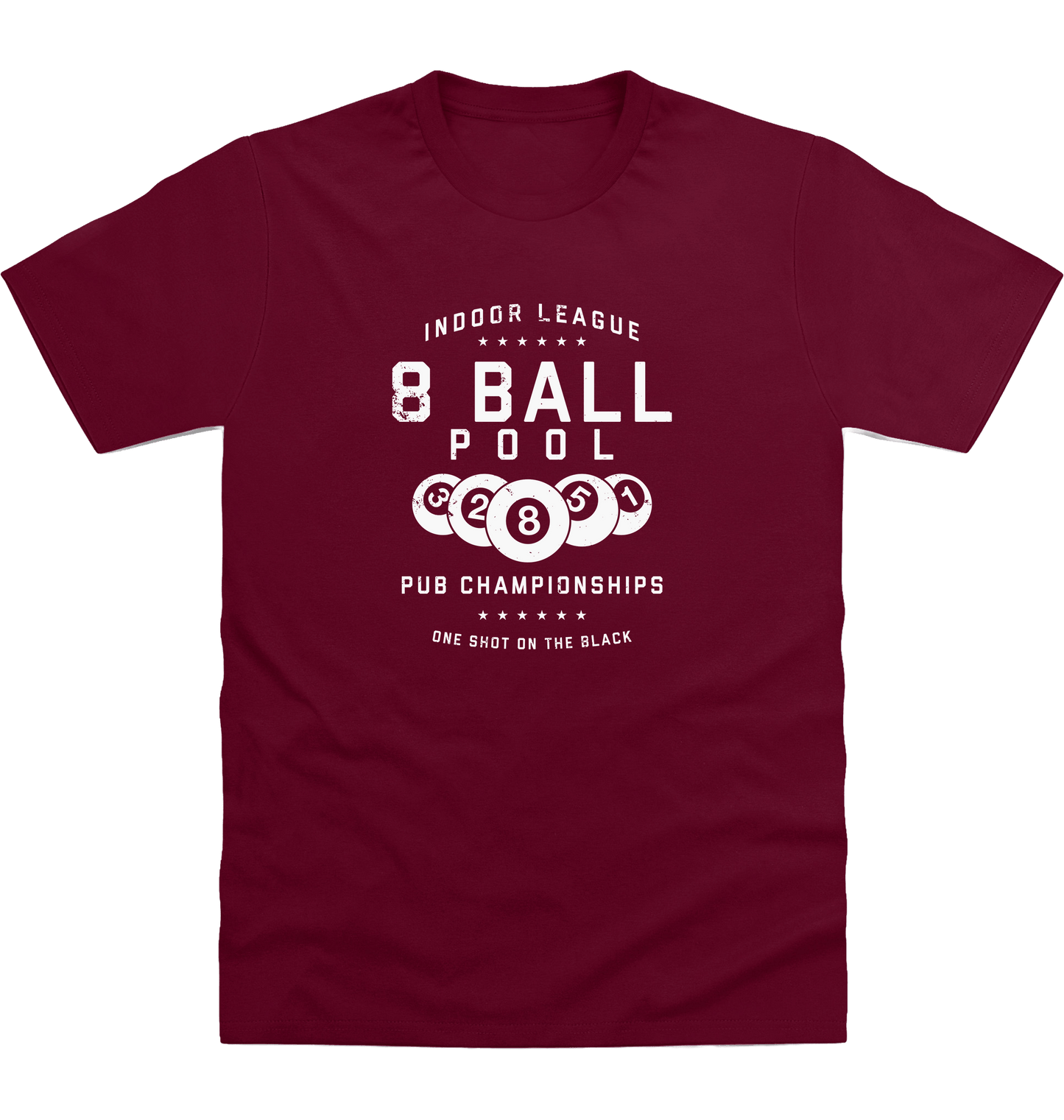 Burgundy Printed T-shirt Front