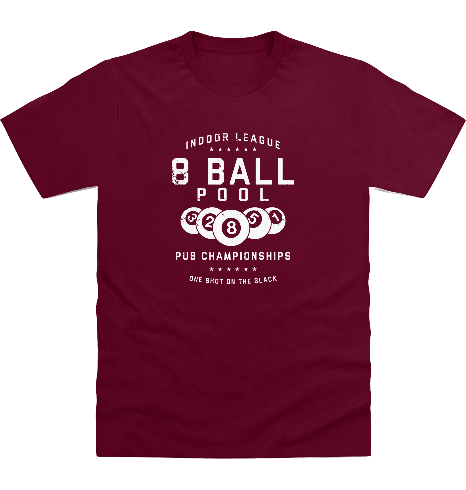 Burgundy Printed T-shirt Front