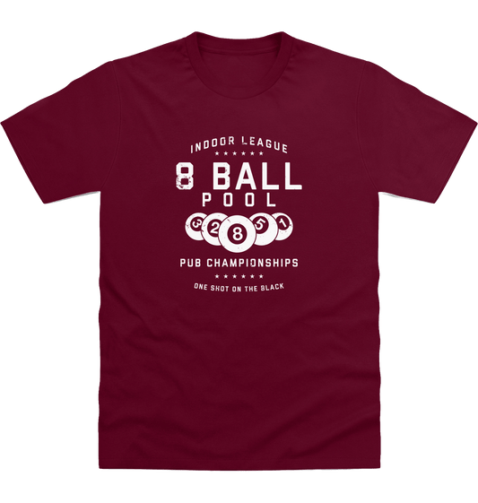 Burgundy Printed T-shirt Front