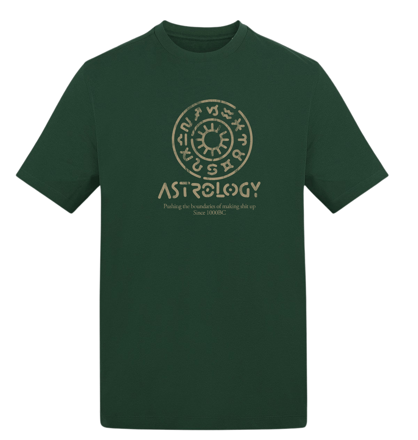 Bottle Green Printed T-shirt Front