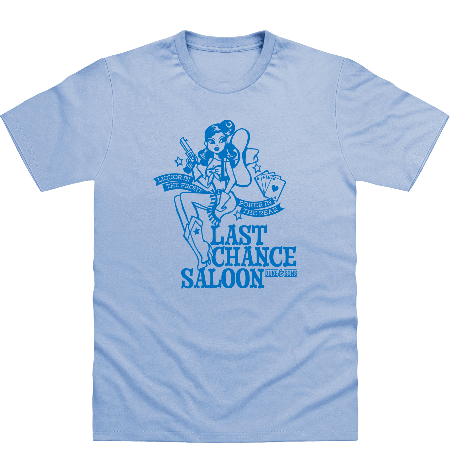 Sky Blue Printed T-shirt Front