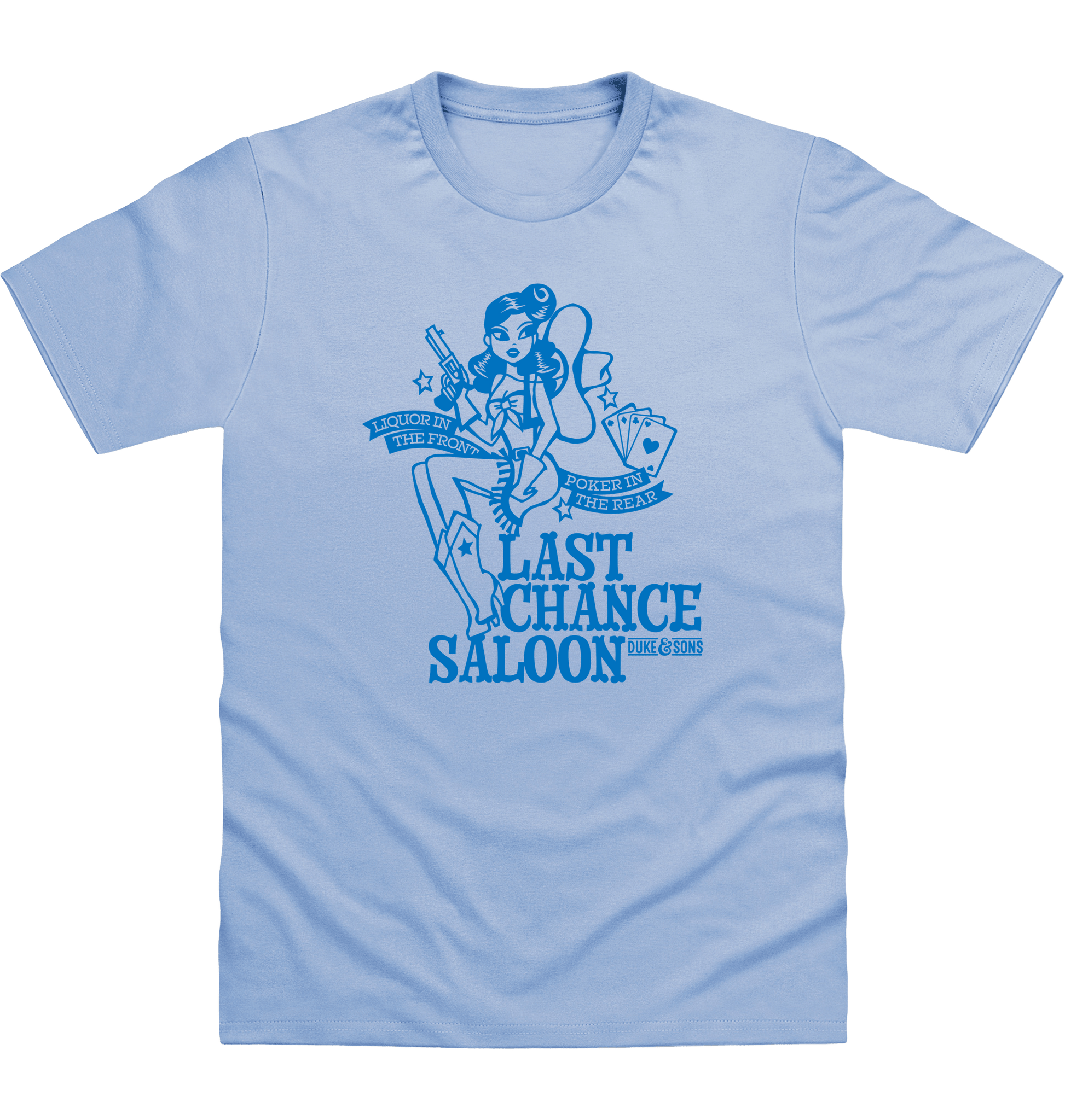 Sky Blue Printed T-shirt Front