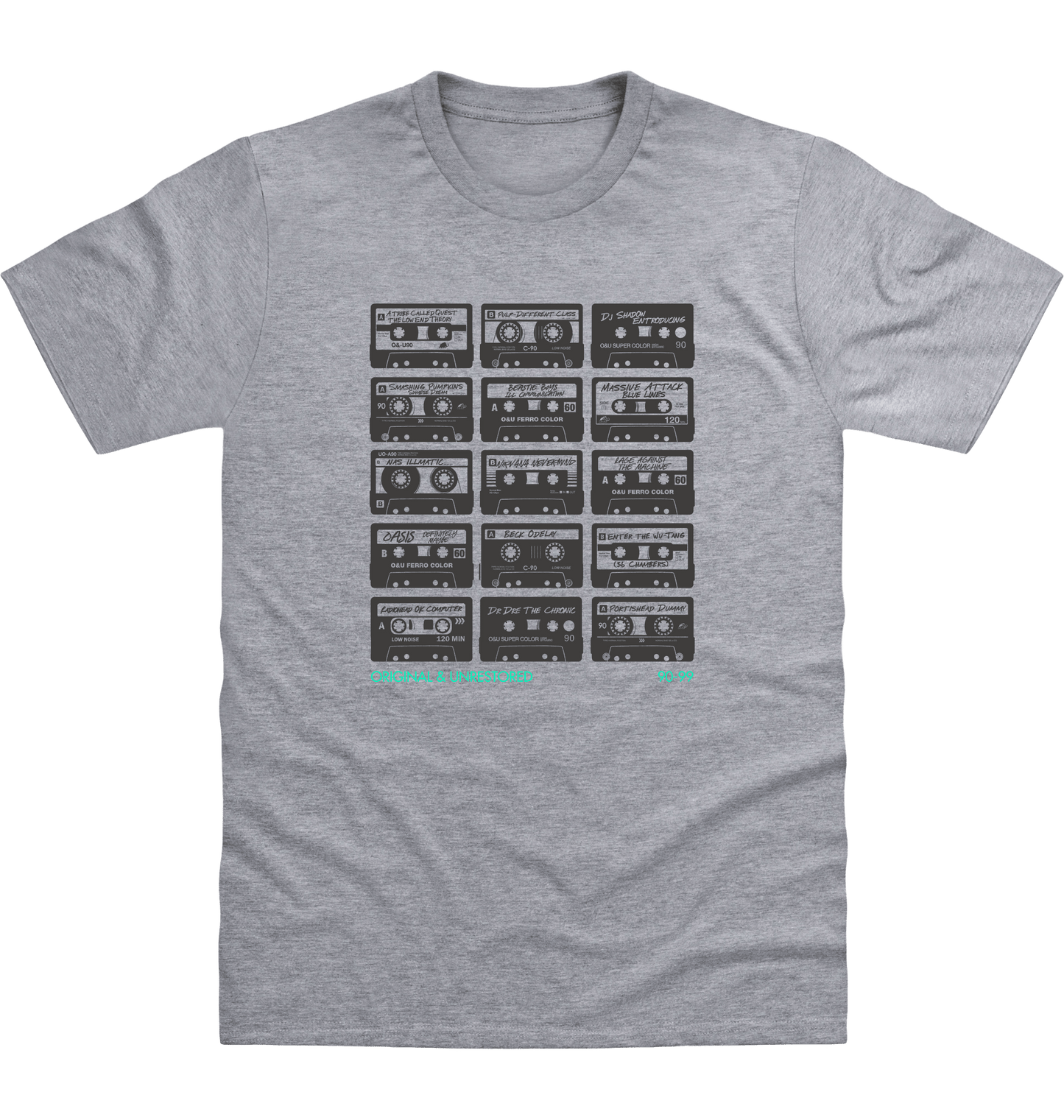 Heather Grey Printed T-shirt Front