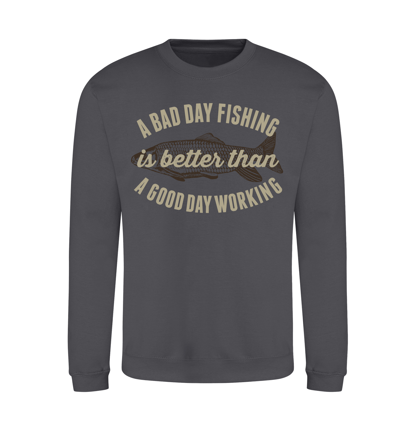 Shark Grey Printed Sweater Front