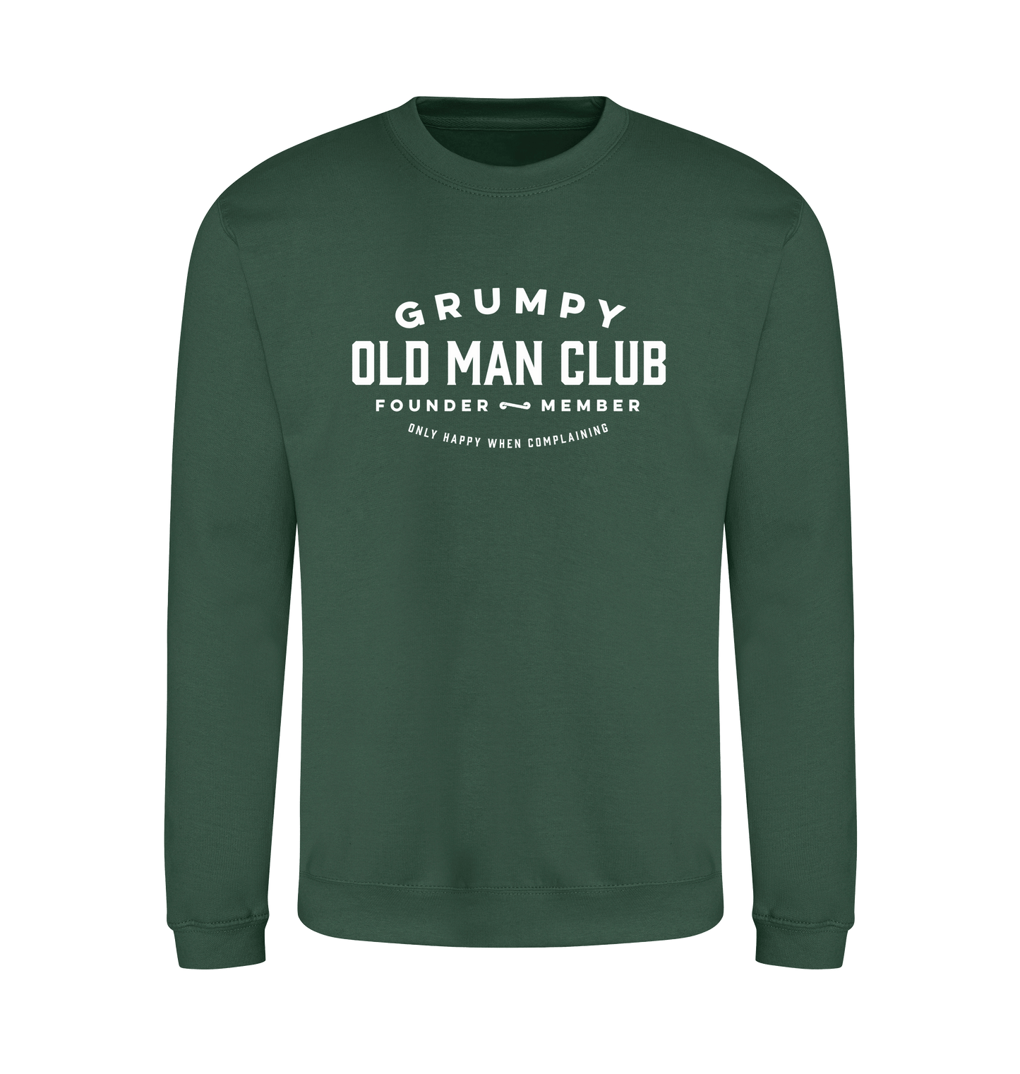 Bottle Green Printed Sweater Front