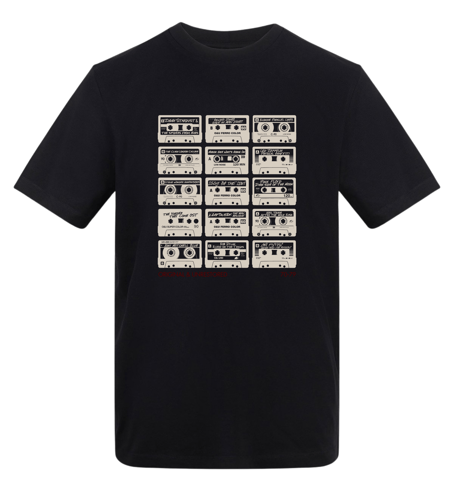Deep Black Printed T-shirt Front