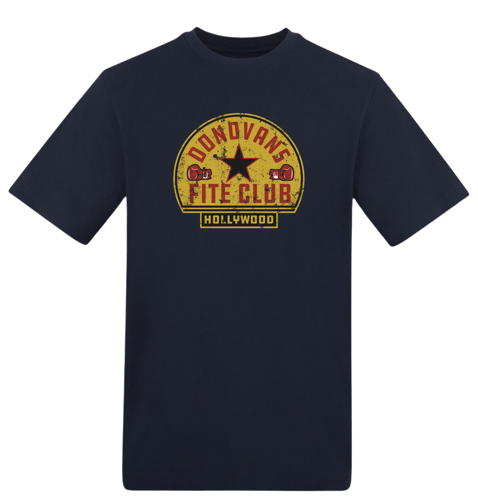 New French Navy Printed T-shirt Front