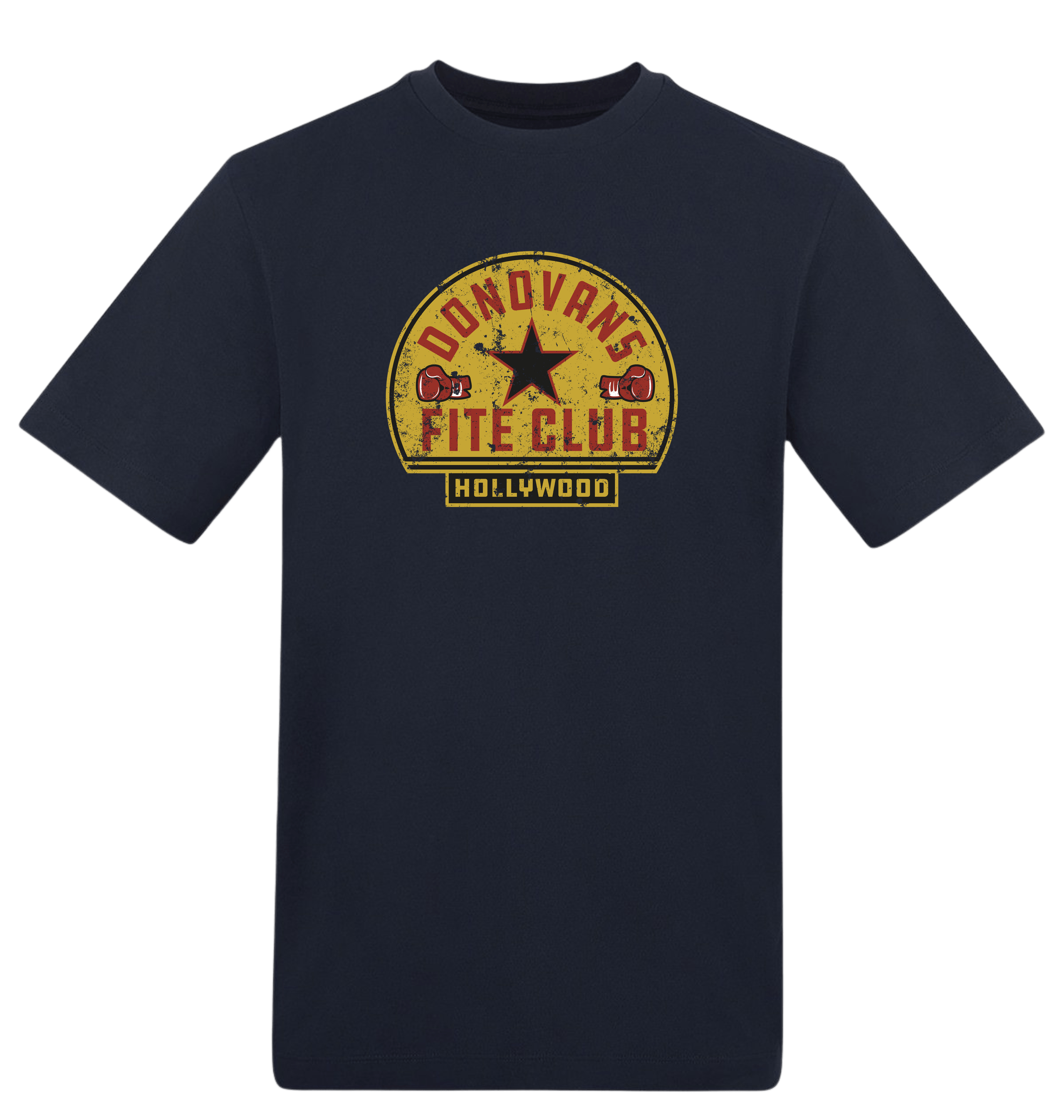 New French Navy Printed T-shirt Front